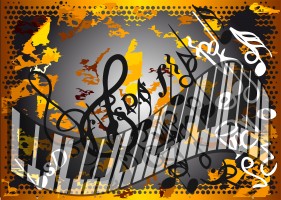 autumn melody. abstract musical background. 10 EPS